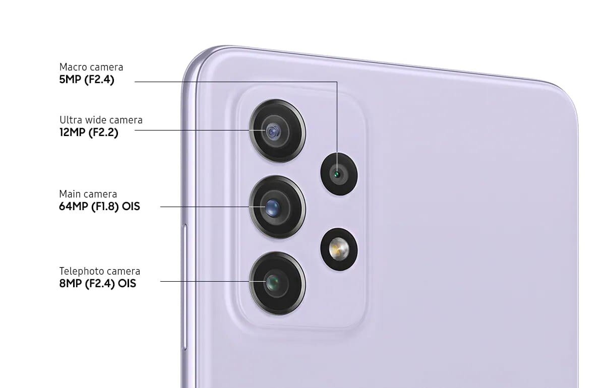 Samsung A72 CAMEERA SPECS